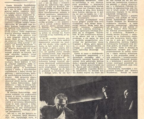 Łunin czyli o niezłomności – prasa