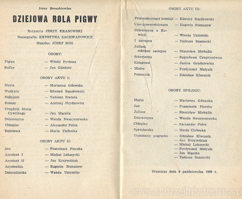 Dziejowa rola Pigwy (program)